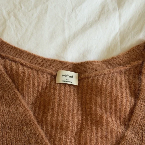 Wilfred Tan Ribbed Cardigan - Picture 2 of 5